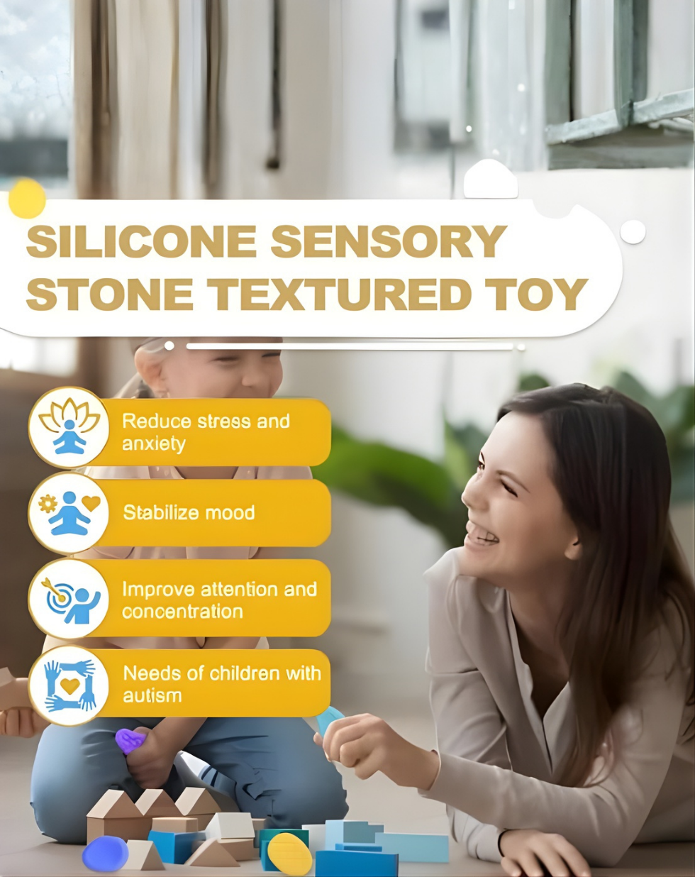 Silicone Sensory Stones